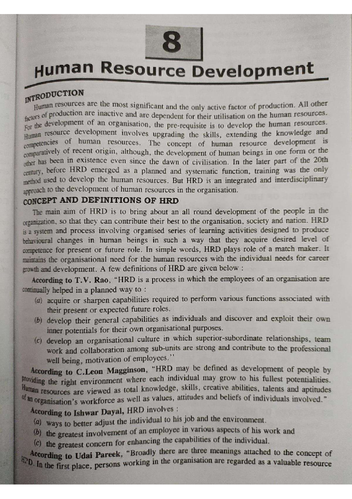 6 - Concept and definition of HRD - Human Resource Management - Studocu