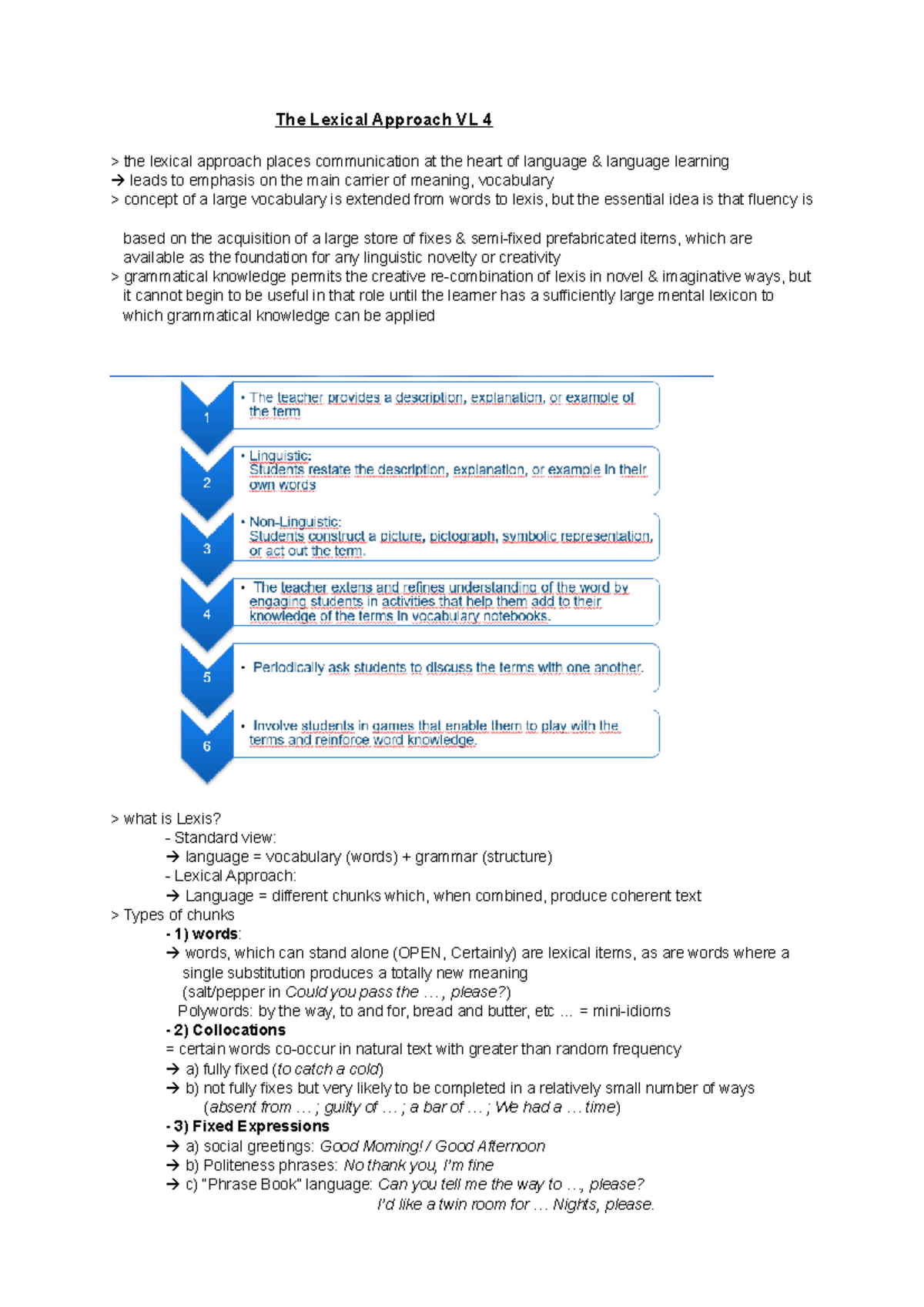 Lexical approach VL 4 - The Lexical Approach VL 4 > the lexical ...