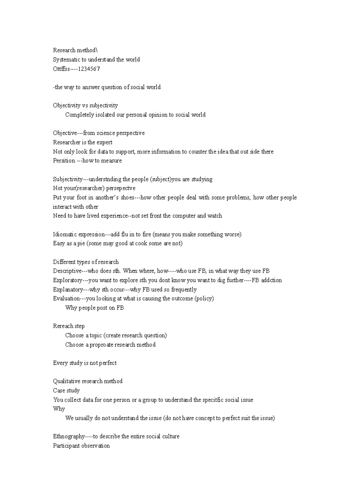 Research method class 2 - Research method Systematic to understand the ...