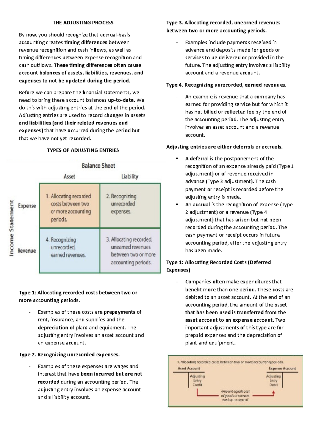 CM6 The Adjsting Process - THE ADJUSTING PROCESS By now, you should ...