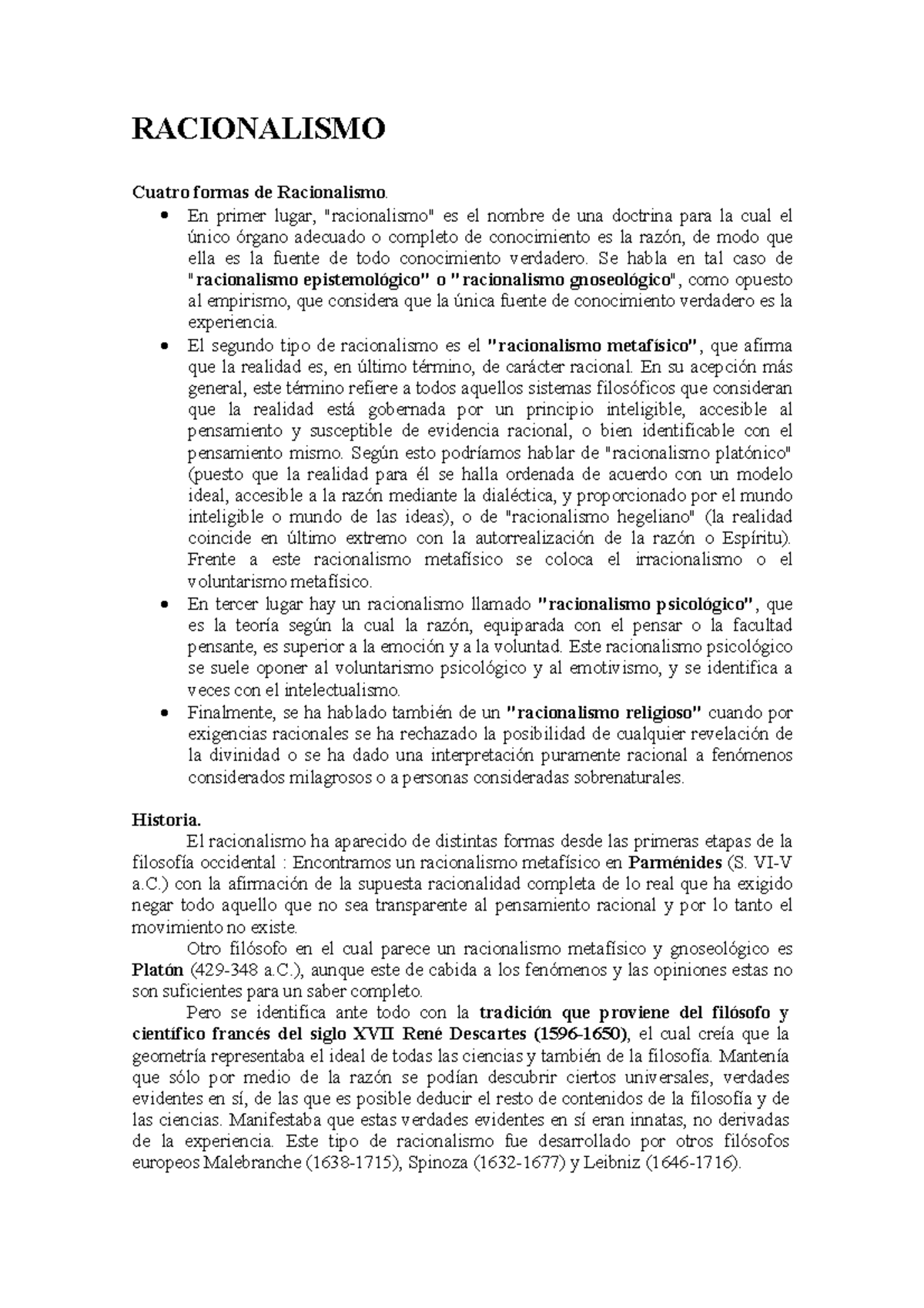 15 Racionalismo (Articulo) Autor Cnice - RACIONALISMO Cuatro Formas De ...