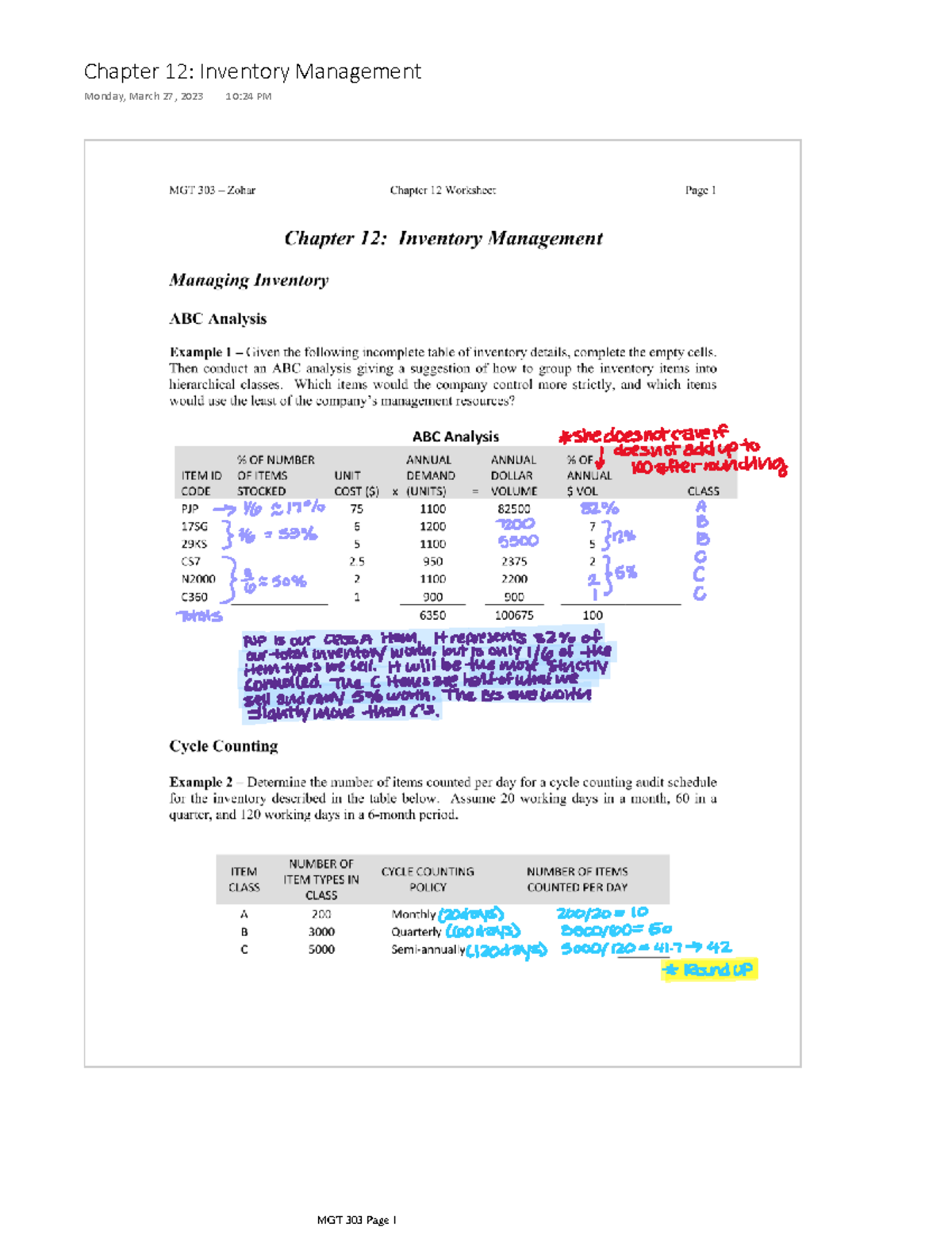 Chapter 12 Inventory Management Chapter 12 Inventory Management