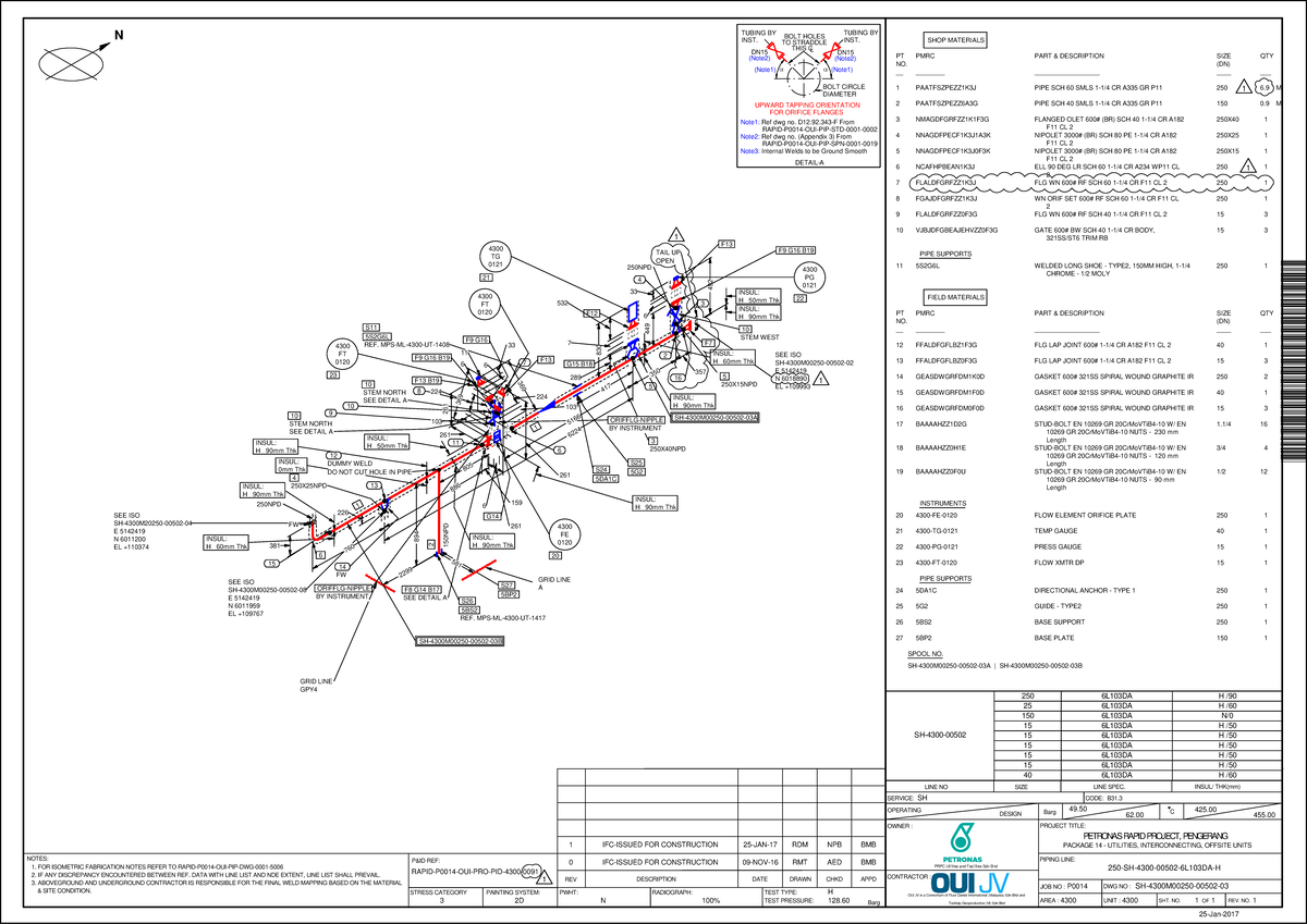 SH-4300M00250-00502-03 1 - ####### P&ID REF: PIPING LINE ...