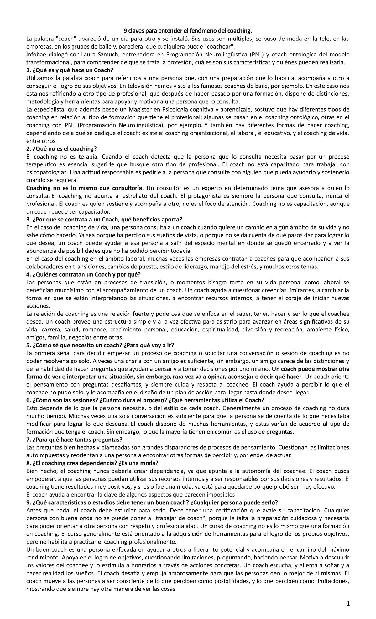 9 Claves Para Entender El Fenómeno Del Coaching Clase Coaching 9 Claves Para Entender El