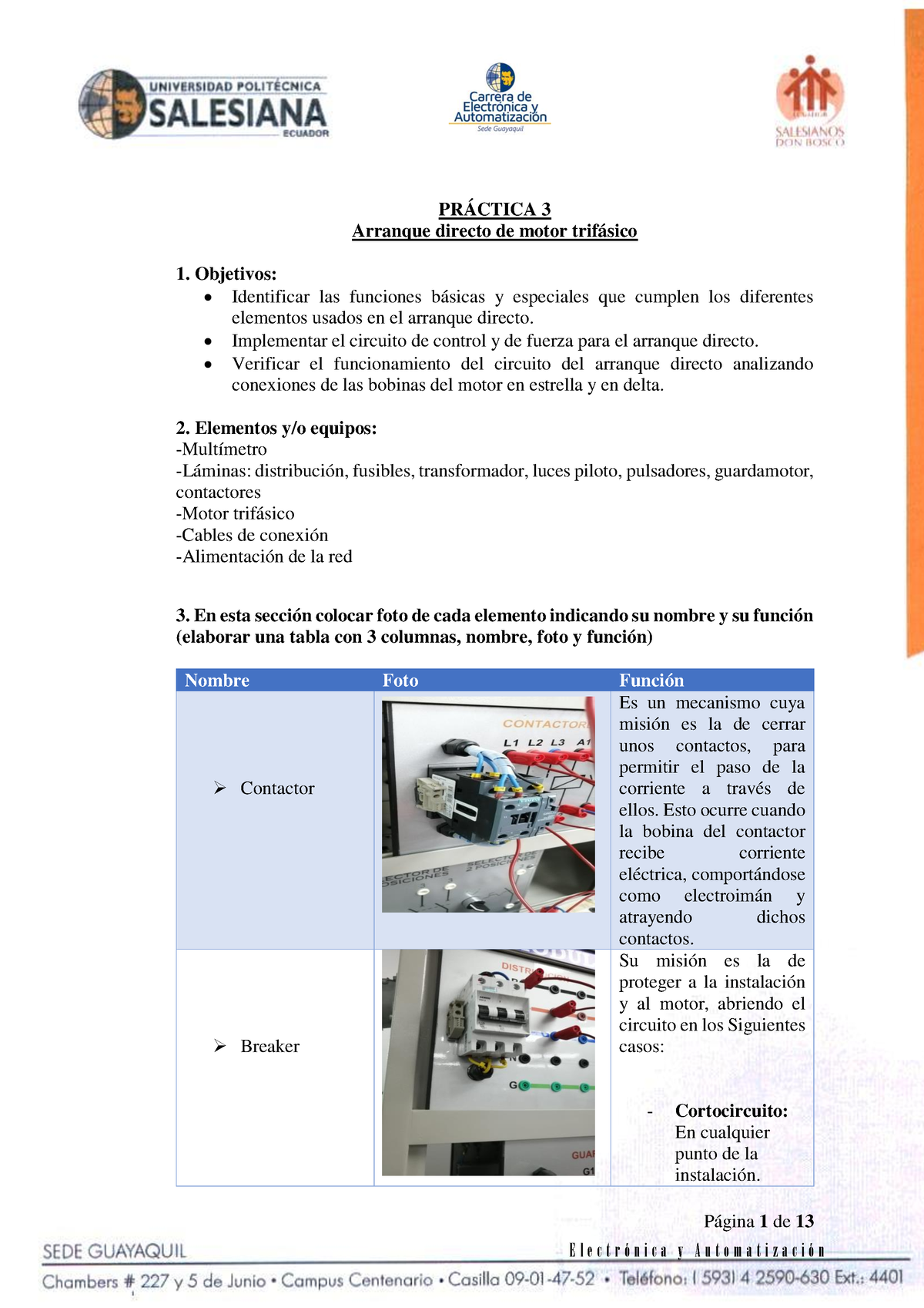 Practica 03 Maquinas Electricas Página 1 De 13 PrÁctica 3 Arranque