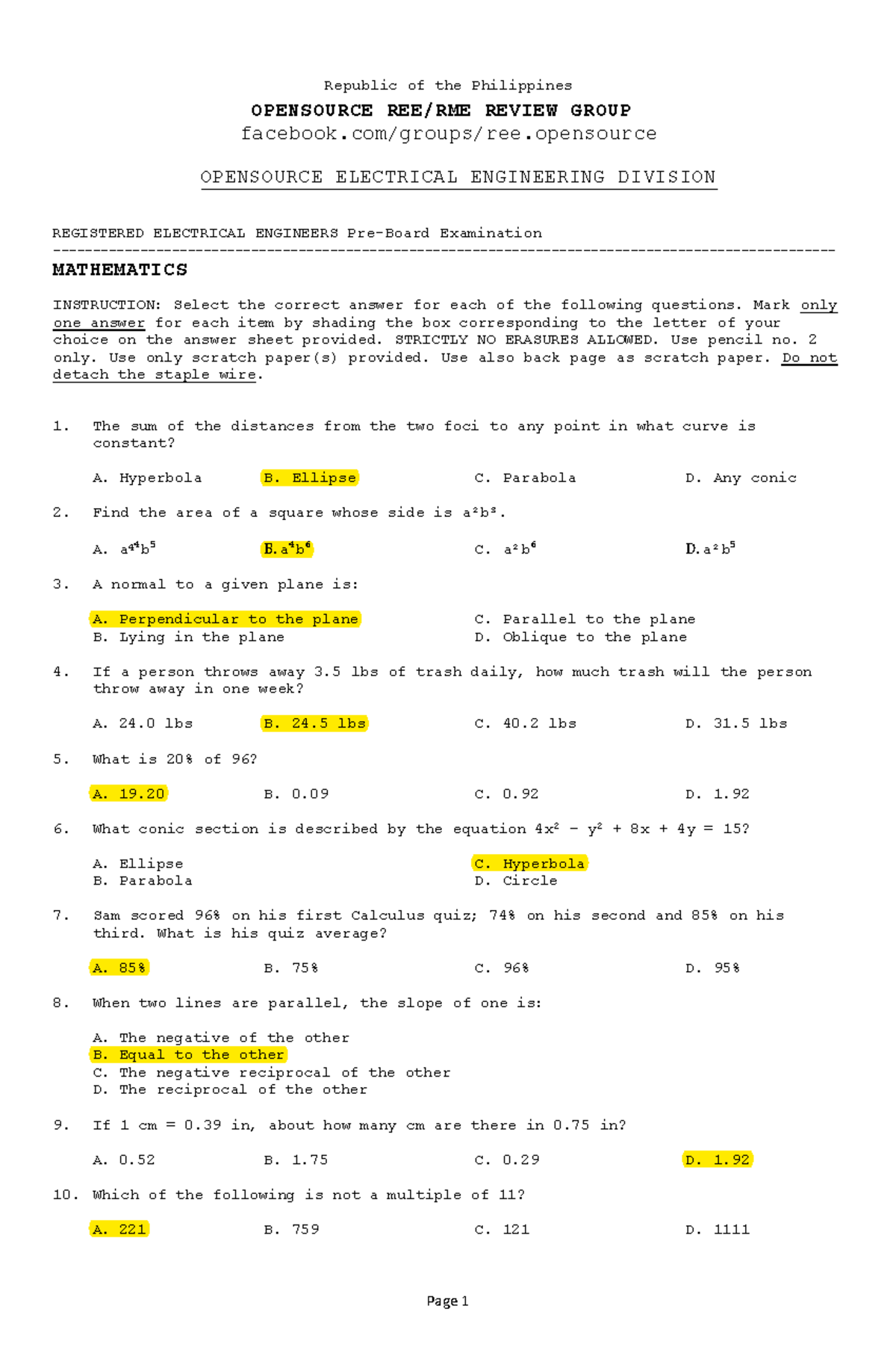 MATH- Ayuda-1 - Esas - Republic of the Philippines MATHEMATICS The sum ...