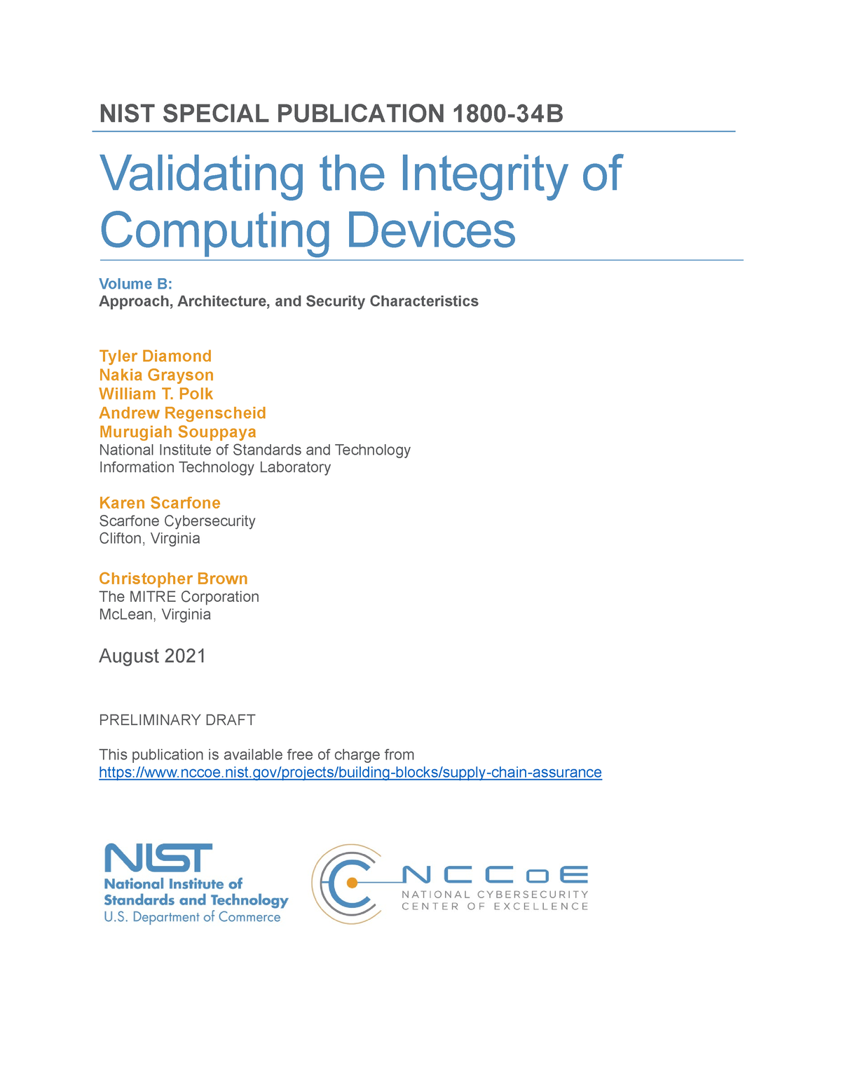 1800 34b - NIST SPECIAL PUBLICATION 1800-34B Validating The Integrity ...