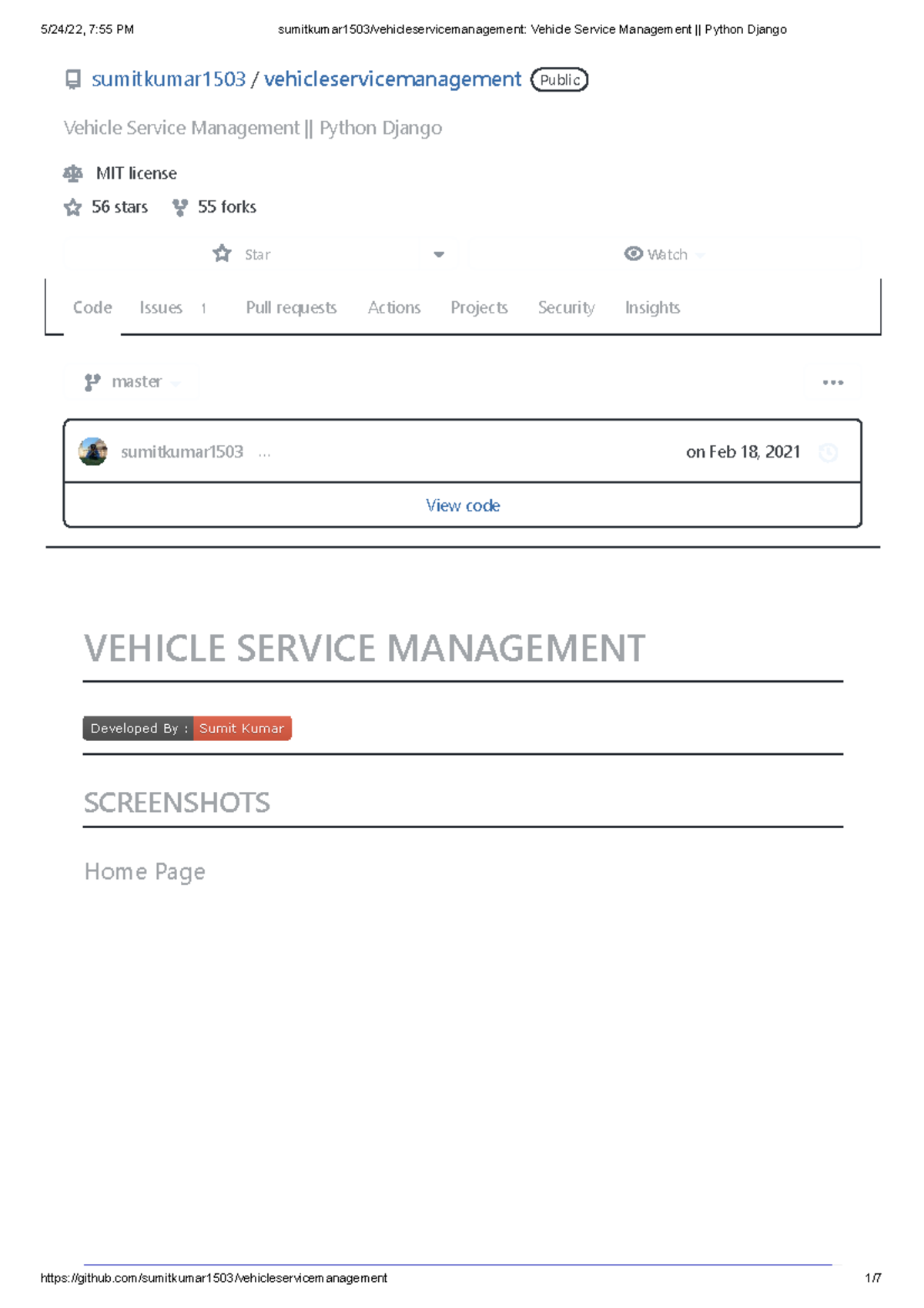 Sumitkumar 1503 vehicleservicemanagement Vehicle Service Management