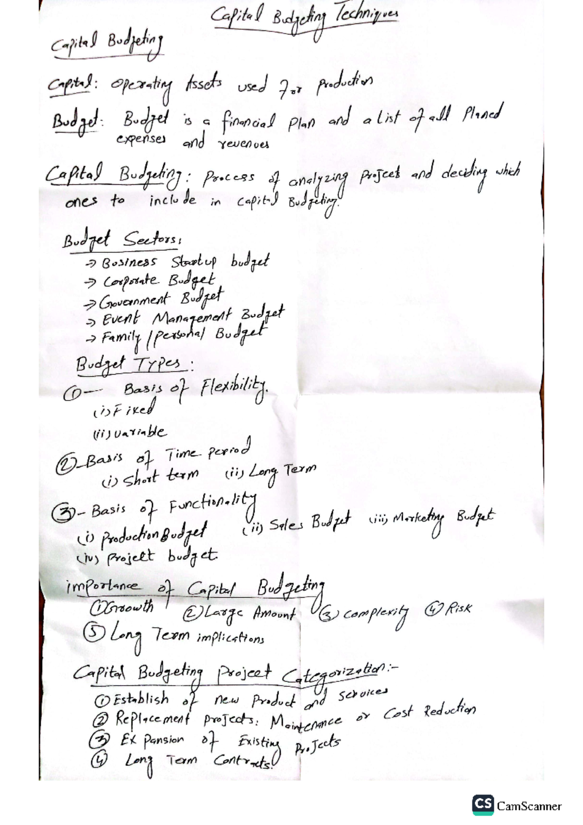 Chapter 10 capital budgeting techniques 2 - Fanincial Management - Studocu