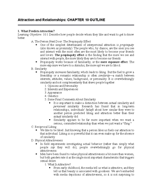 Final Exam Ch.10-13 Outline - Attraction And Relationships: CHAPTER 10 ...