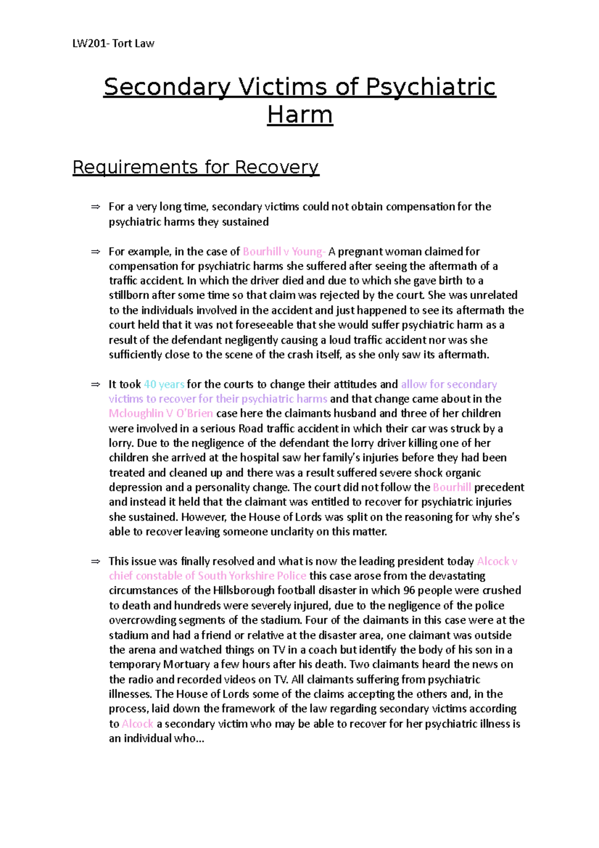 Secondary Victims Of Psychiatric Harm Secondary Victims Of 