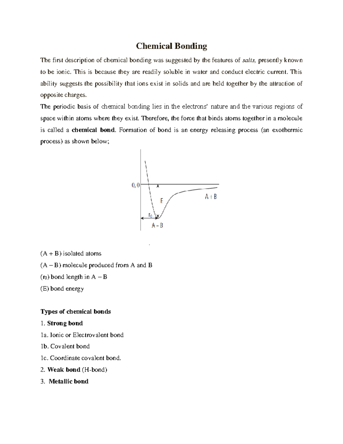 CHM 101 - chemistry 101 - Chemical Bonding The first description of ...