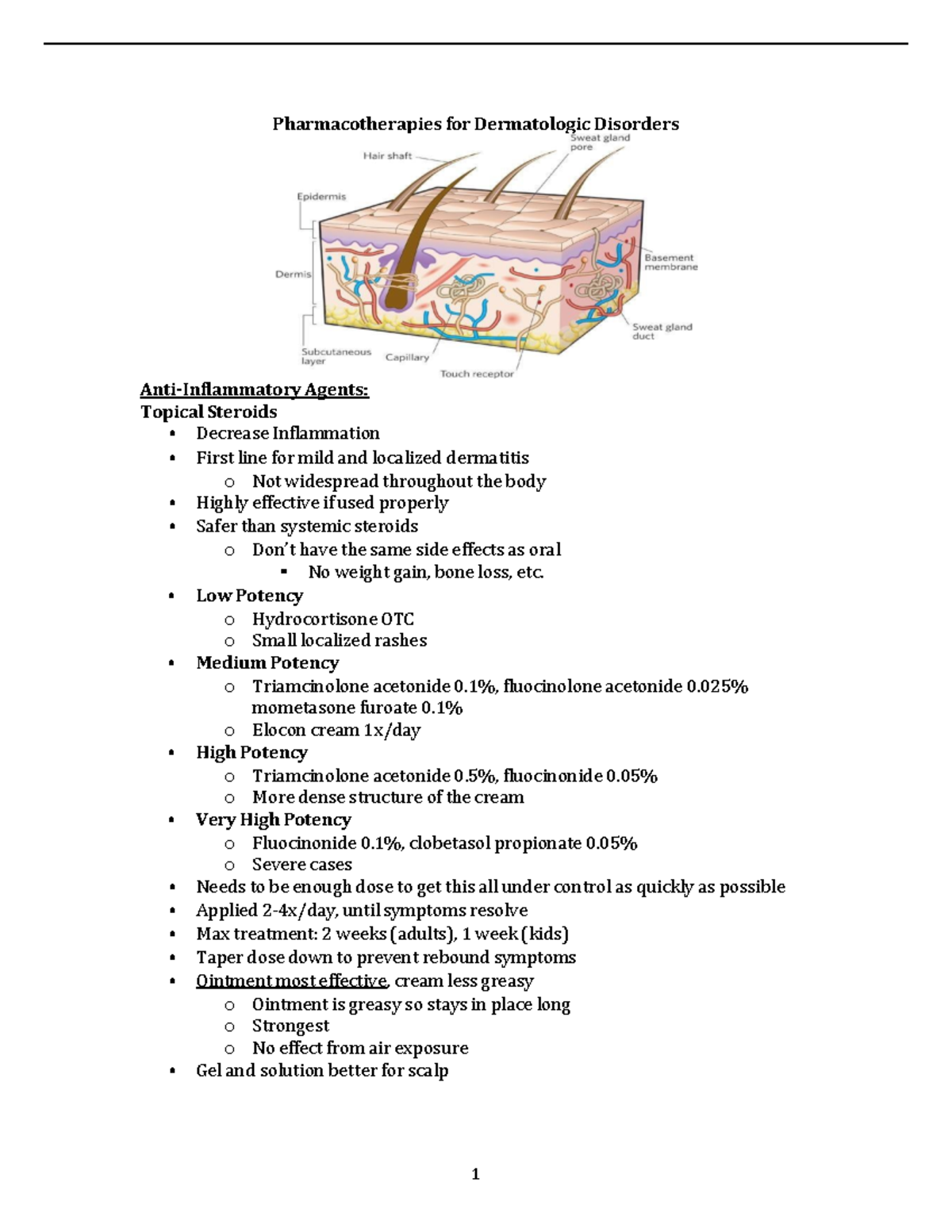 Pharmacotherapies for Dermatologic Disorders - Pharmacotherapies for ...