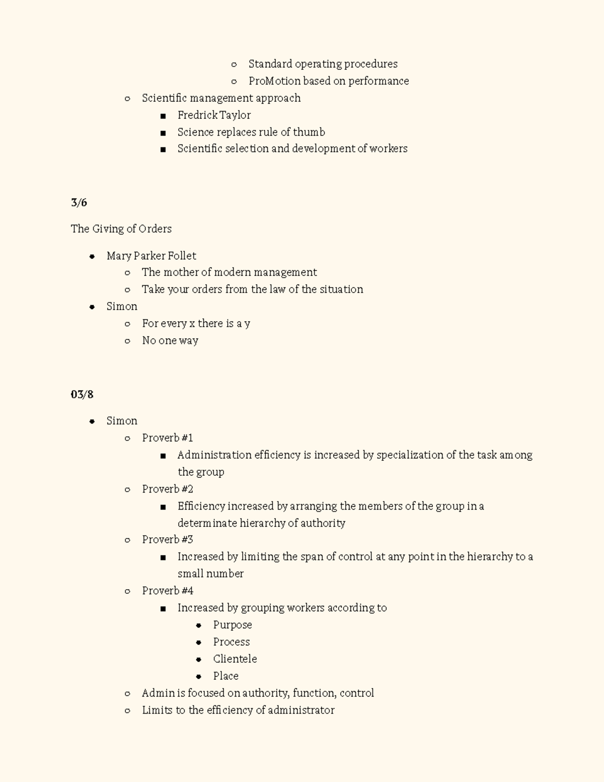 PSCI 240 Notes - Standard operating procedures ProMotion based on ...