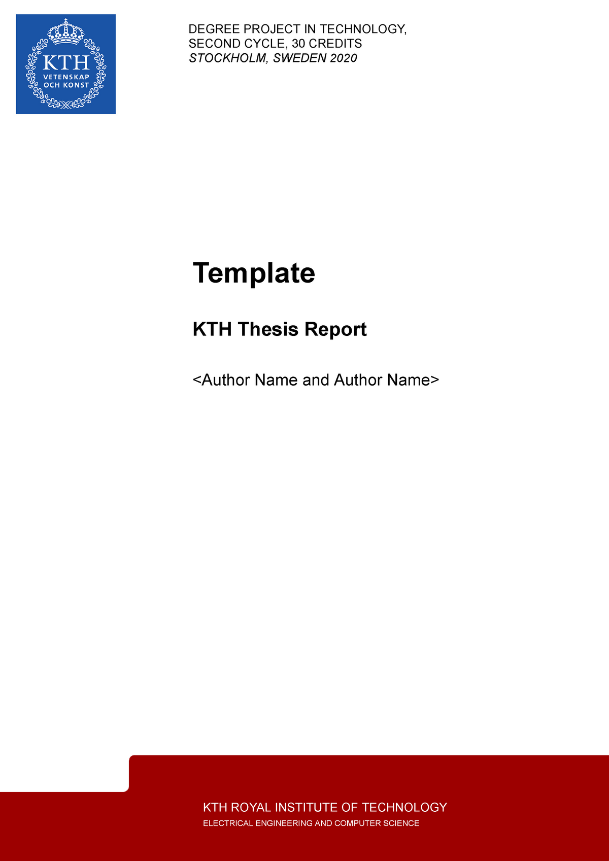 kth phd thesis template
