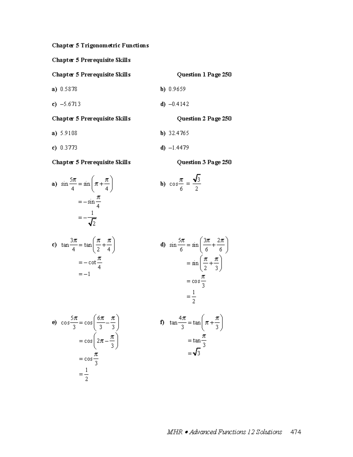 AF12 Chapter 5 Solutions - Chapter 5 Trigonometric Functions Chapter 5 ...