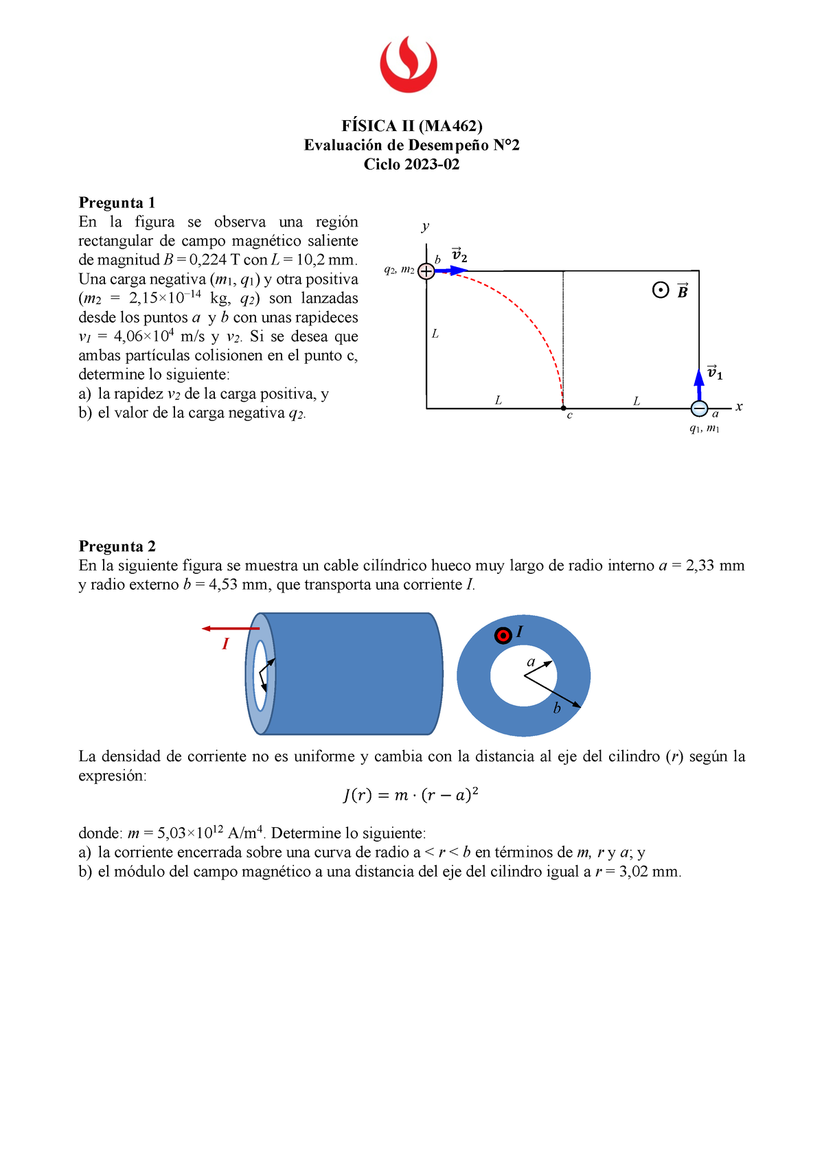 Grupo 08 - Fisica 2 - FÍSICA II (MA462) Evaluación De Desempeño N ...