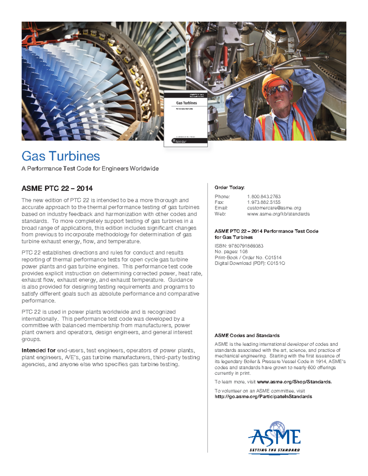 46532 - Gas Turbines A Performance Test Code for Engineers Worldwide ...