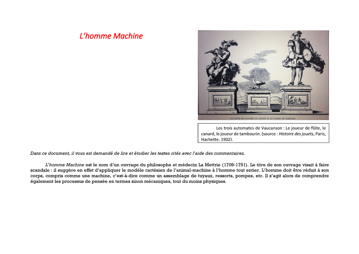 2b 3 Lhomme Machine Cpo Lhomme Machine Dans Ce Document Il Vous Est Demandé De Lire Et 