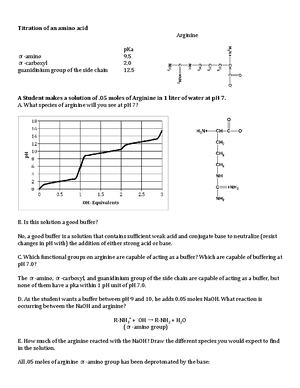 Amino Acid Titration Lecture Notes 1 C a Chemistry Studocu