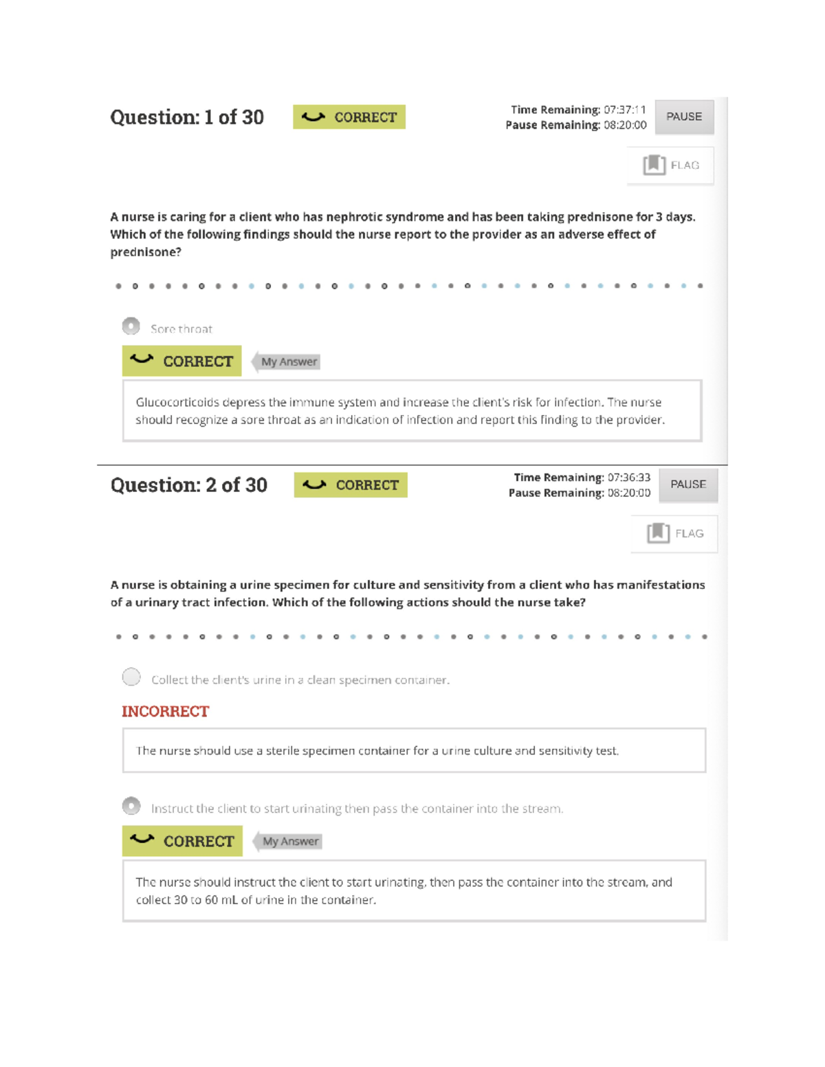 RN Targeted Medical Surgical Renal and Urinary Online Practice 2019