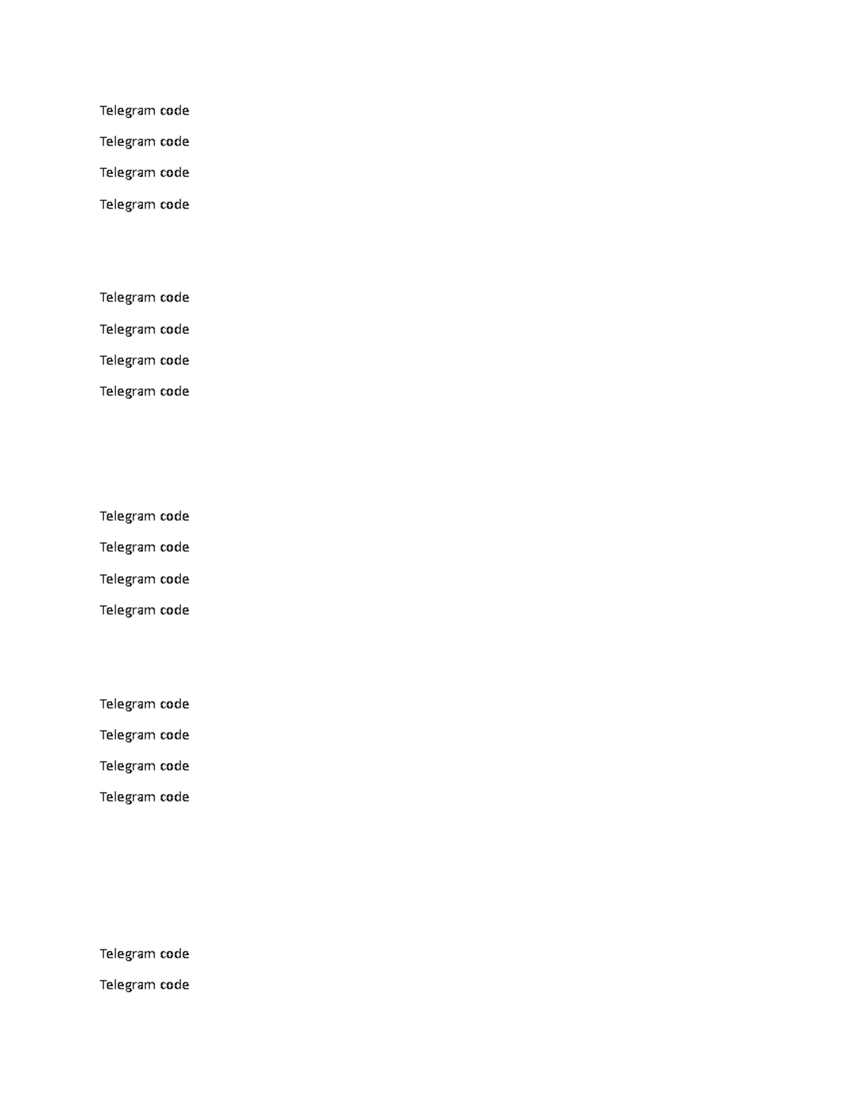 5 - Lecture notes 1-5 - Telegram code Telegram code Telegram code ...