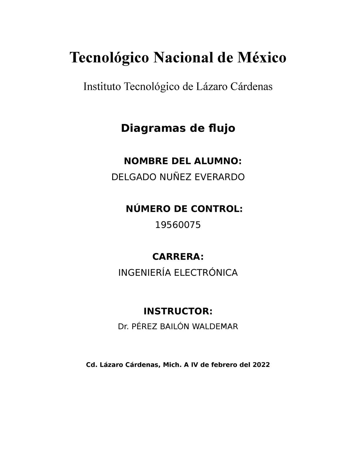 Inv. Diagramas Bloques - Tecnológico Nacional de México Instituto  Tecnológico de Lázaro Cárdenas - Studocu