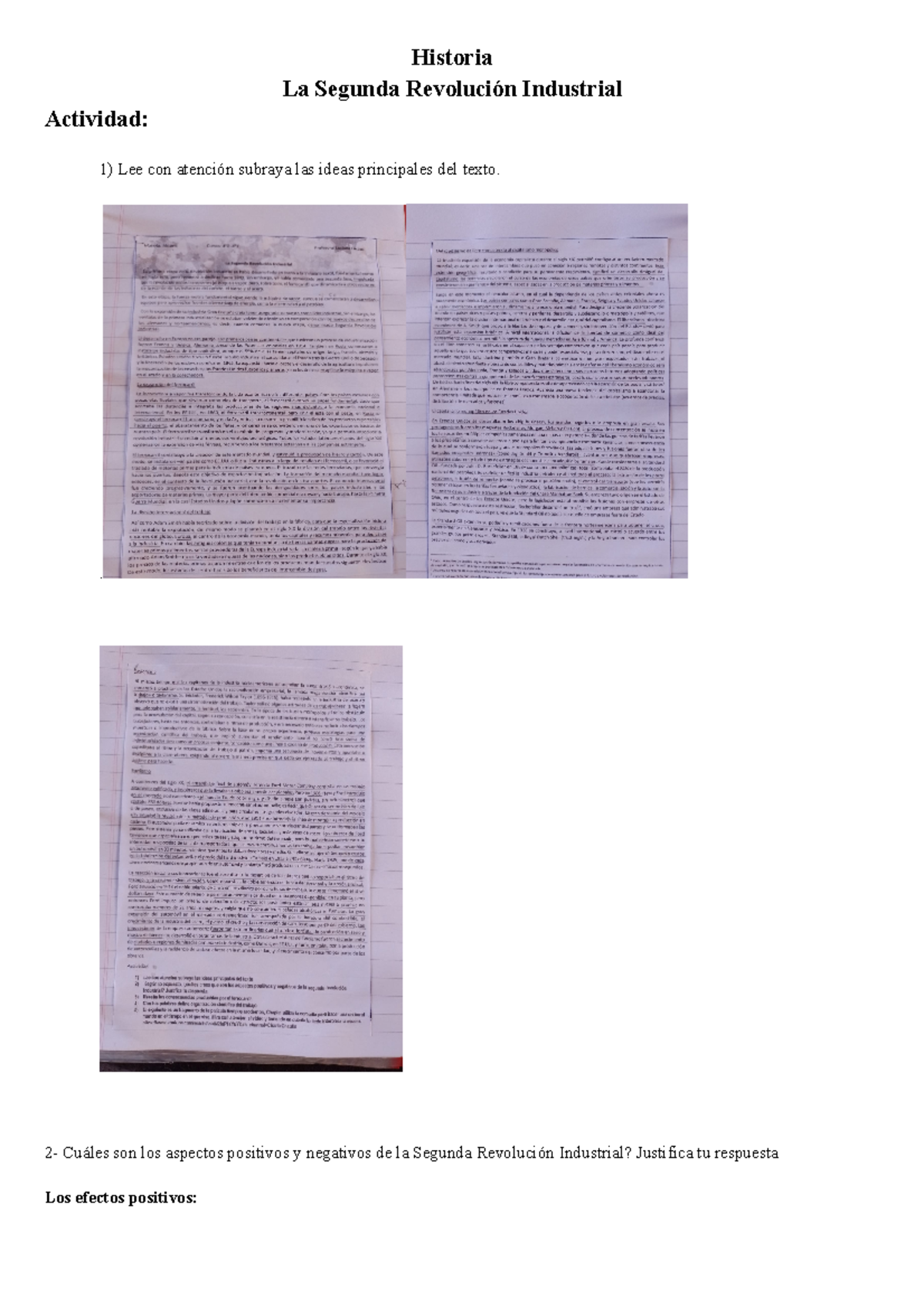 TPNº1 La Segunda Revolución Industrial Historia La Segunda Revolución