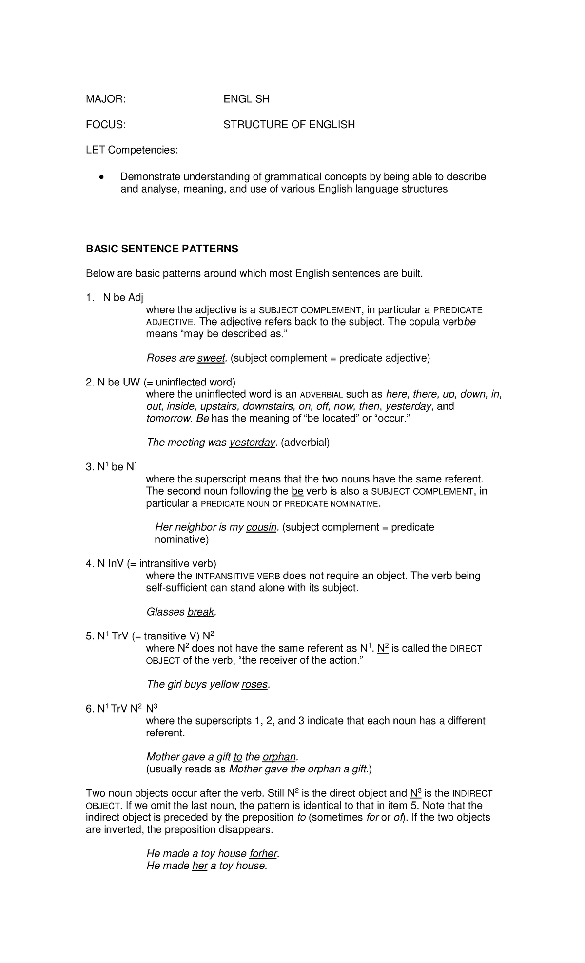 00.Combined-PNU-Reviewer - MAJOR: ENGLISH FOCUS: STRUCTURE OF ENGLISH ...