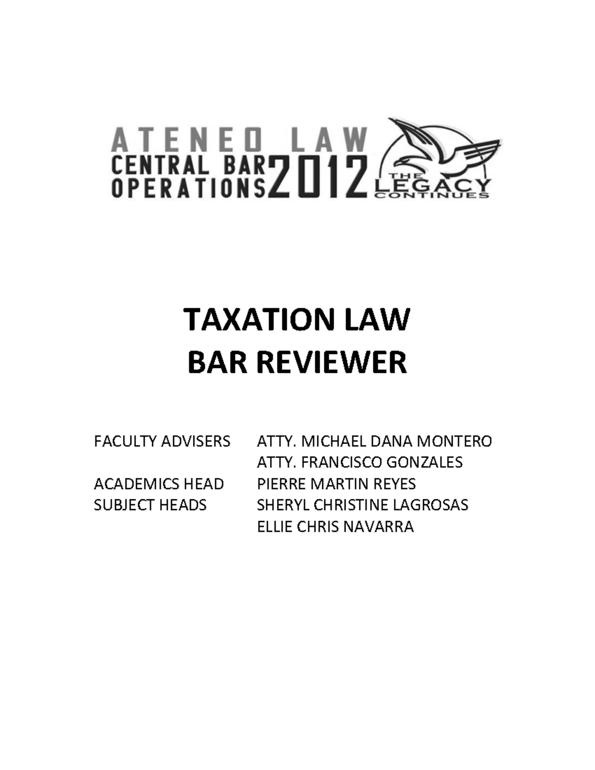 Cupdf - Taxation Law Review Notes For Philippine Bar Reviewers. Short ...