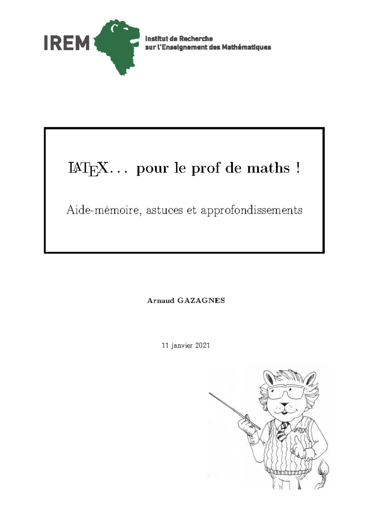 Latex Pour Le Prof De Maths - LATEX... pour le prof de maths! Aide ...