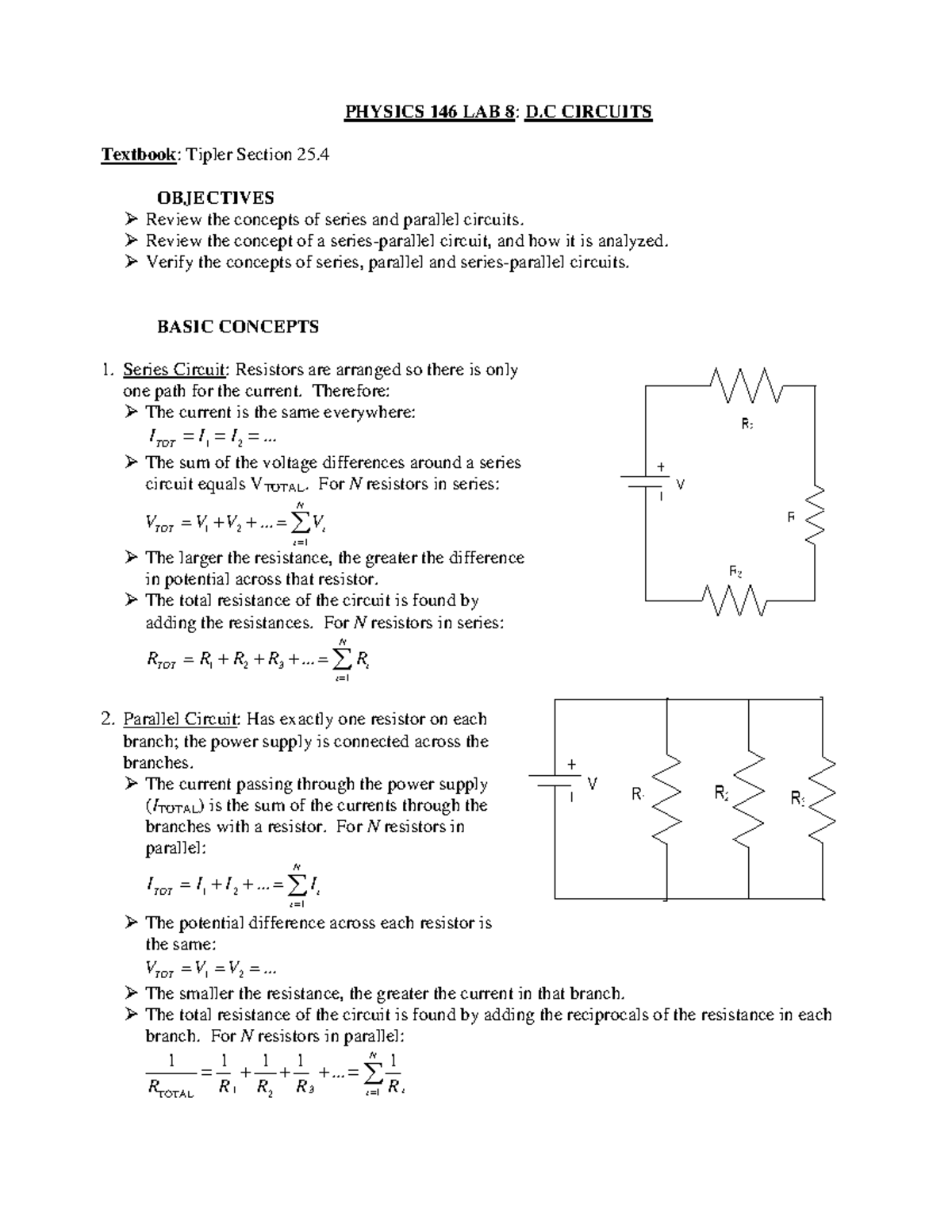 Total Resistance In Circuit With Parallel And Series Resistors