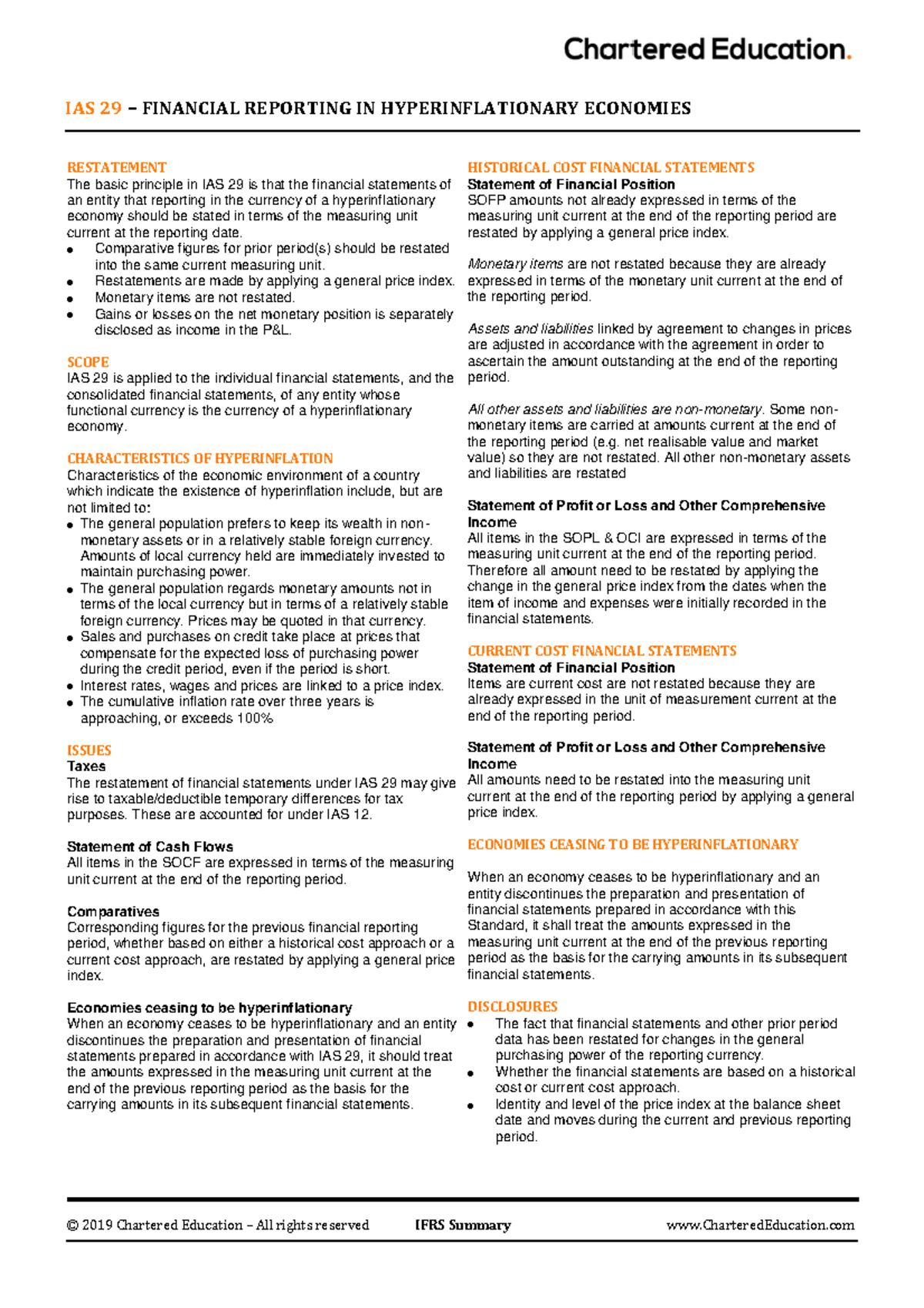 IAS 29 - Financial Reporting In Hyperinflationary Economies - © 2019 ...