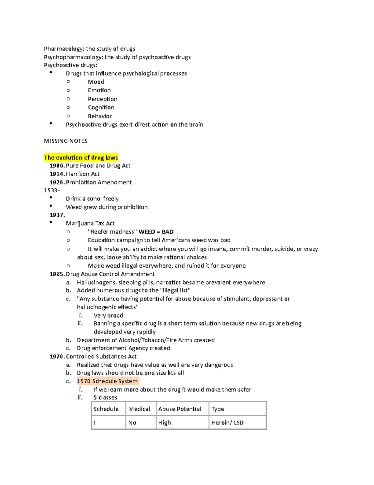 Drugs in Psych - Lecture notes 1-7 - Pharmacology: the study of drugs ...