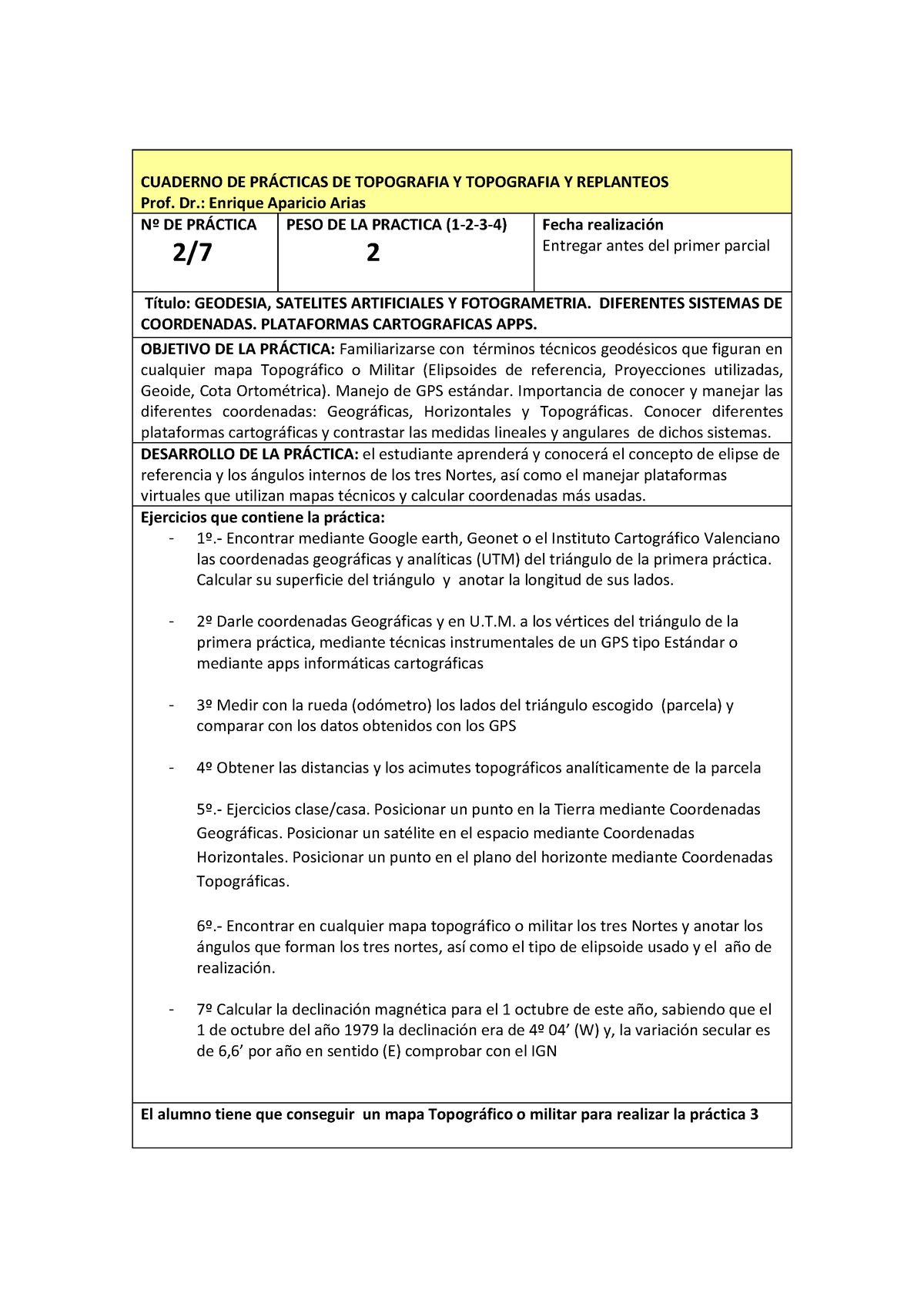 P Geodesia Apartado Cuaderno De Pr Cticas De Topografia Y Topografia Y Replanteos Prof