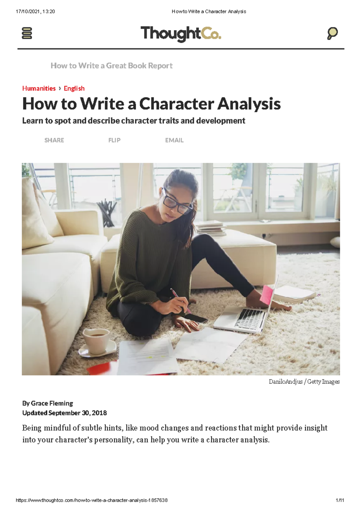 How To Write A Character Analysis Humanities › English How To Write A