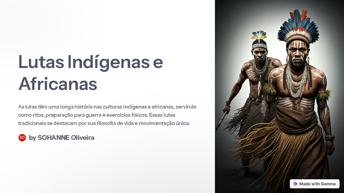 Lutas Indigenas e Africanas - Lutas Indígenas e Africanas As lutas têm ...