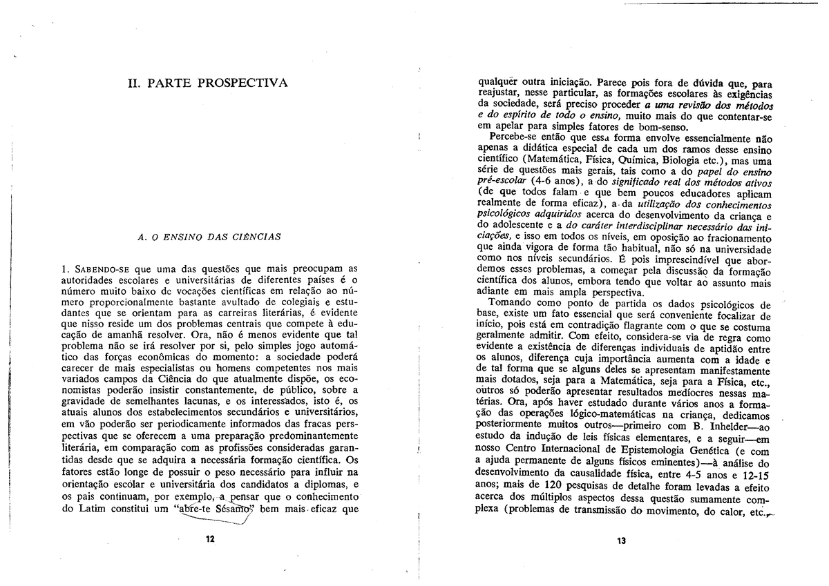 Piaget - O Ensino Das Ciencias Para Onde Vai A Educacao 20220310-1504 ...