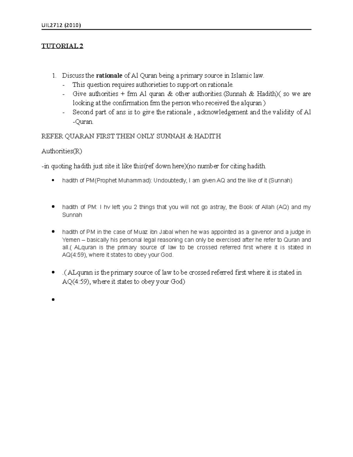 343109 Tutorial 2 Tut Guide Uil2712 2010 Tutorial 2 Discuss The