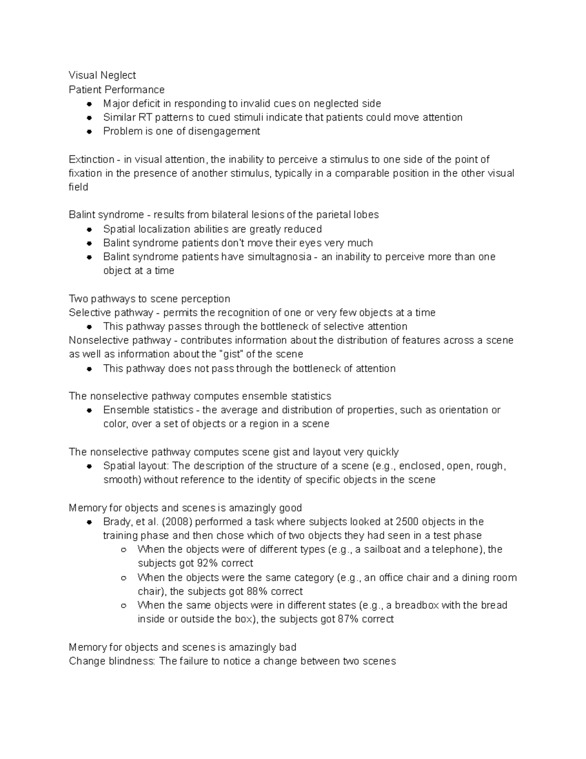 Psych Exam 4 Study Guide Part #4 - Visual Neglect Patient Performance ...