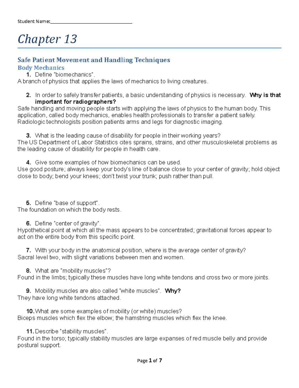 Chapter 13 Study Guide Student Copy rev fall 2017 Chapter 13 Safe
