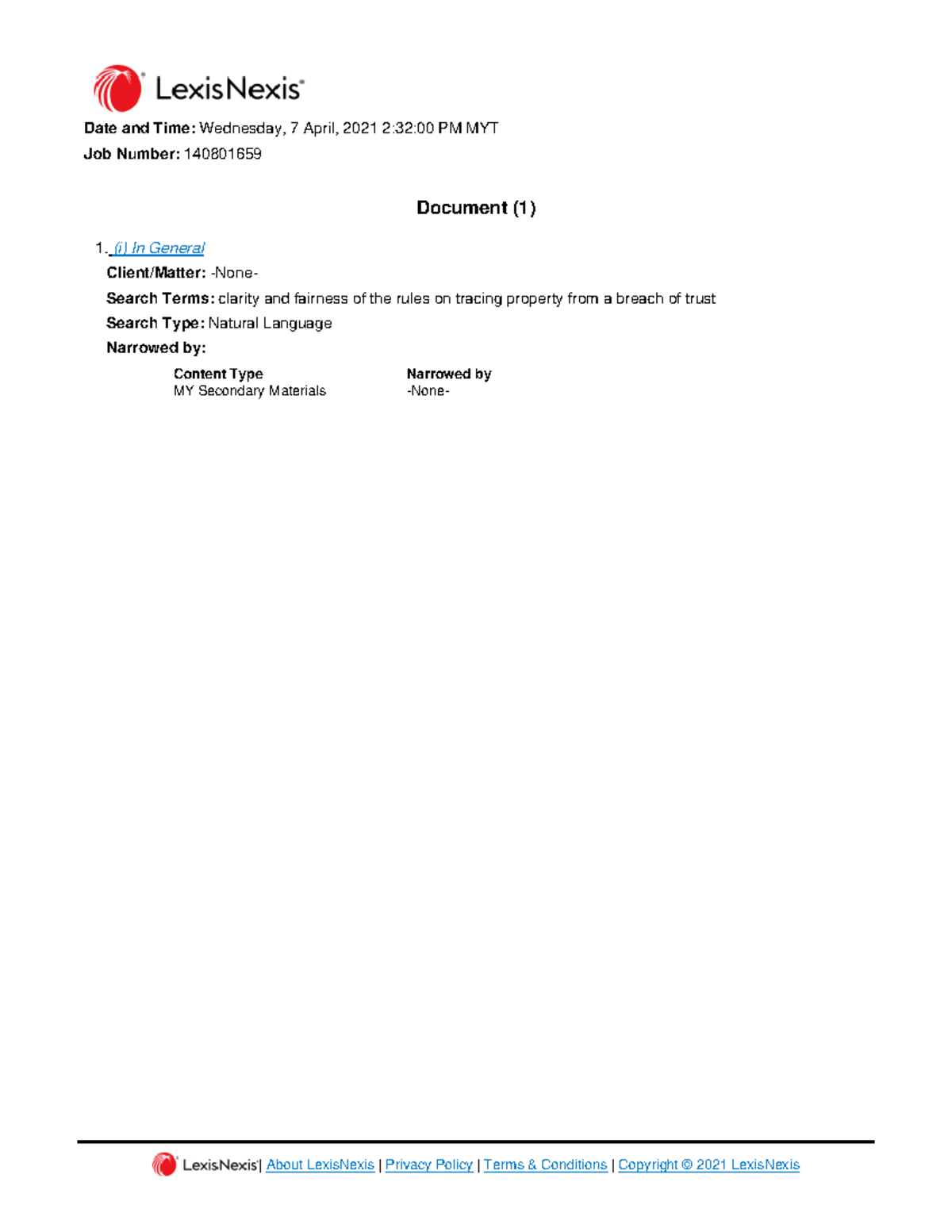 (i) In General - Lecture notes 9 - | About LexisNexis | Privacy Policy ...