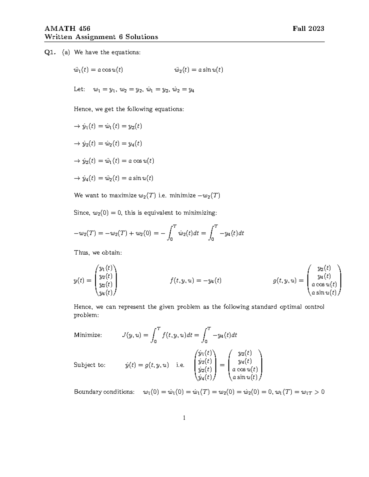 A09 - calculus of variations - Written Assignment 6 Solutions Q1. (a ...