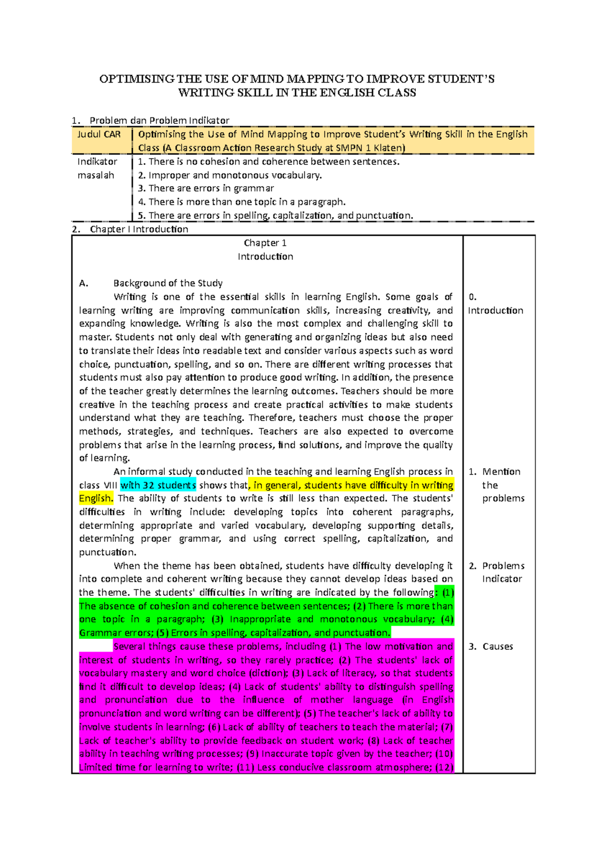 Optimising THE USE OF MIND Mapping TO Improve Student’S Writing Skill ...