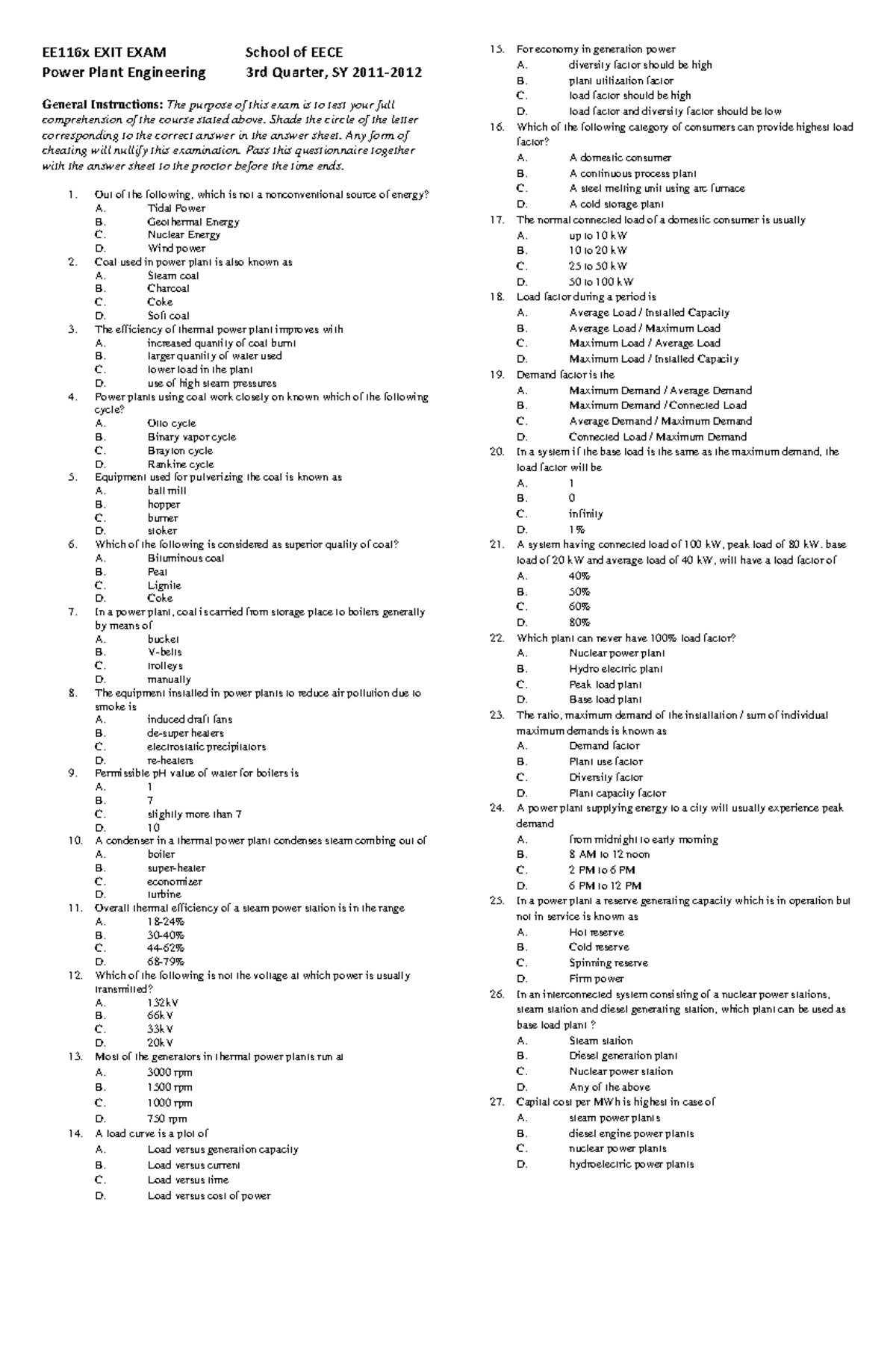 ee116x-power-plant-engineering-exit-exam-3q-11-12-ee116x-exit-exam