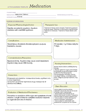 Active Learning Template Basic Concept- cocaine toxicity - NUR 136 ...