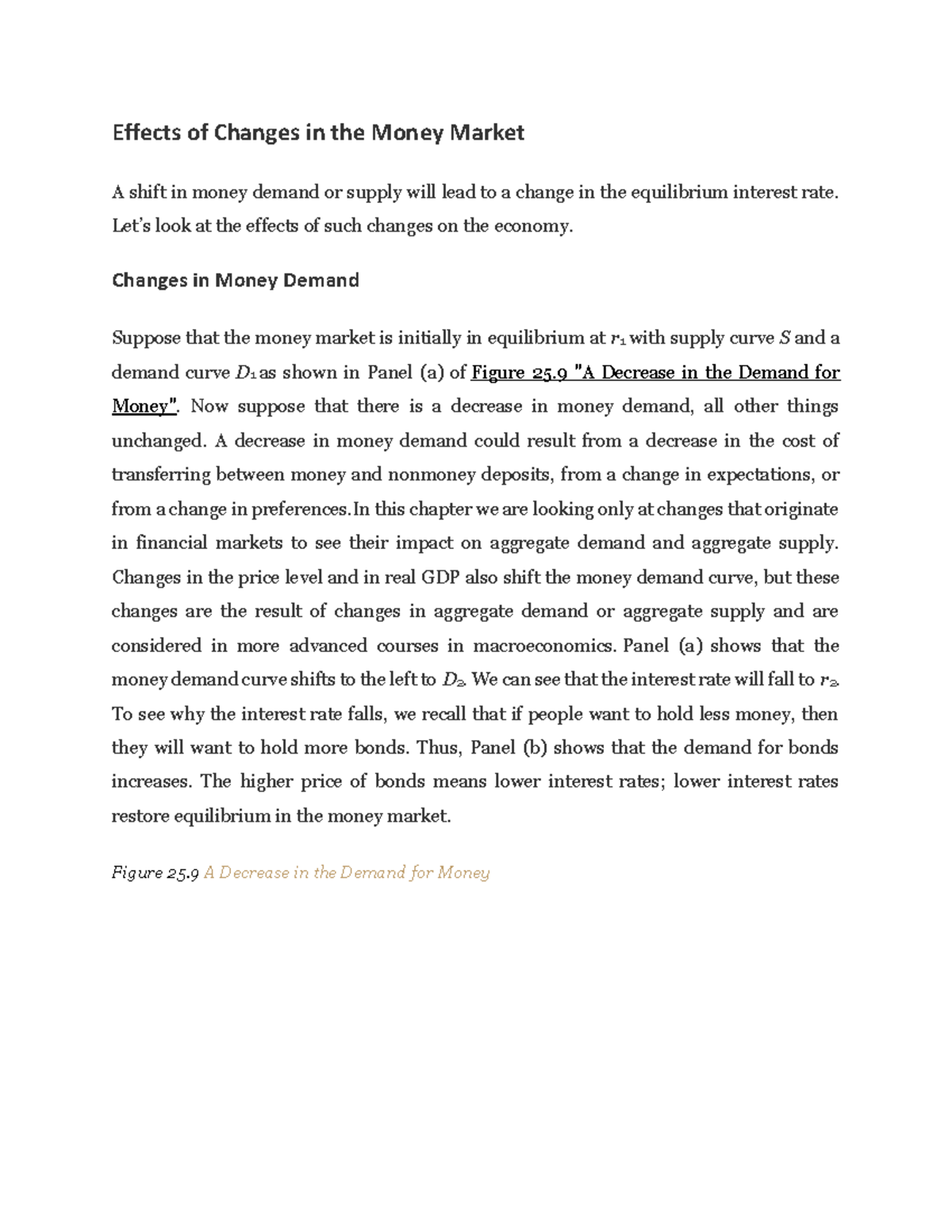 Effects of Changes in the Money Market demand and supply-converted ...
