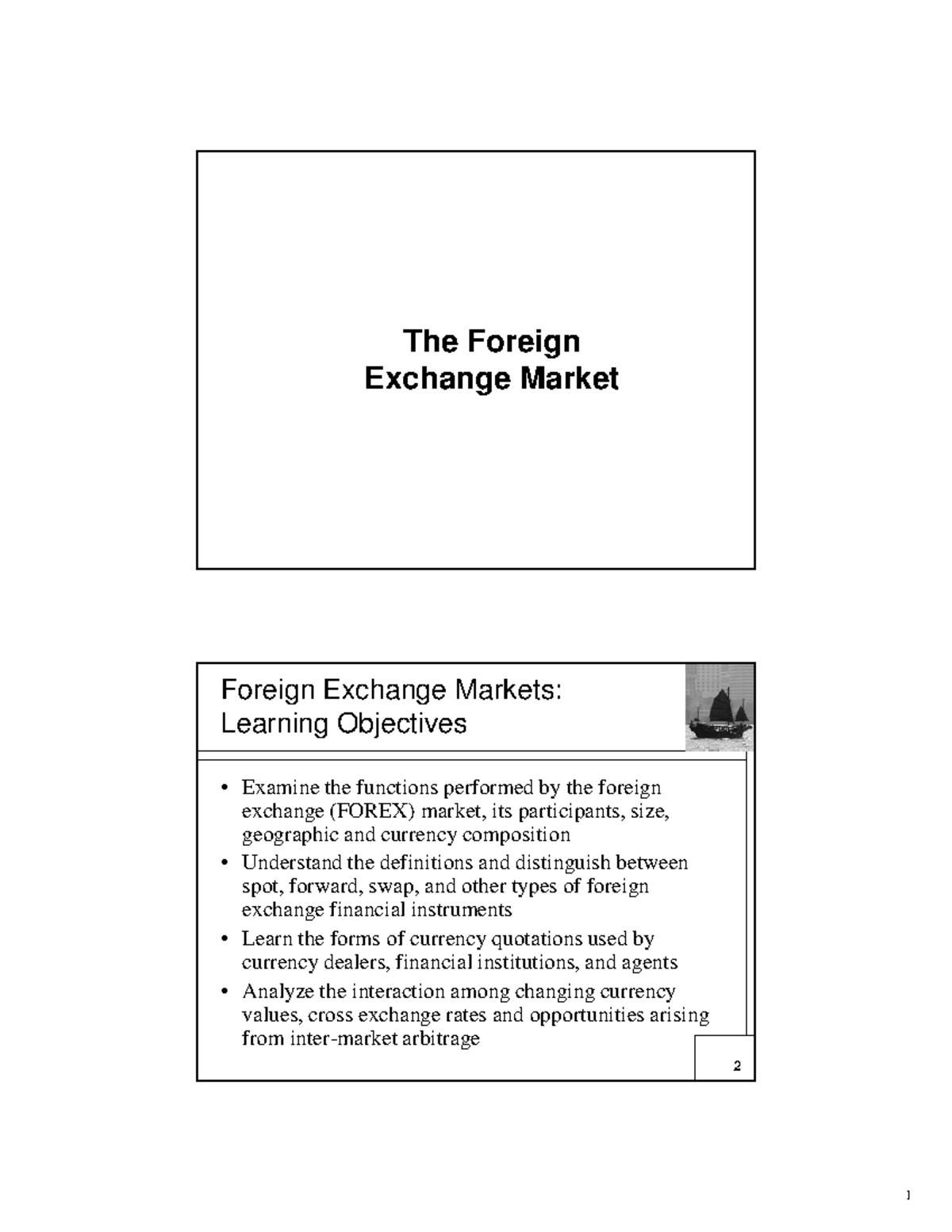 05 Forex Markets - The Foreign Exchange Market Foreign Exchange Markets ...