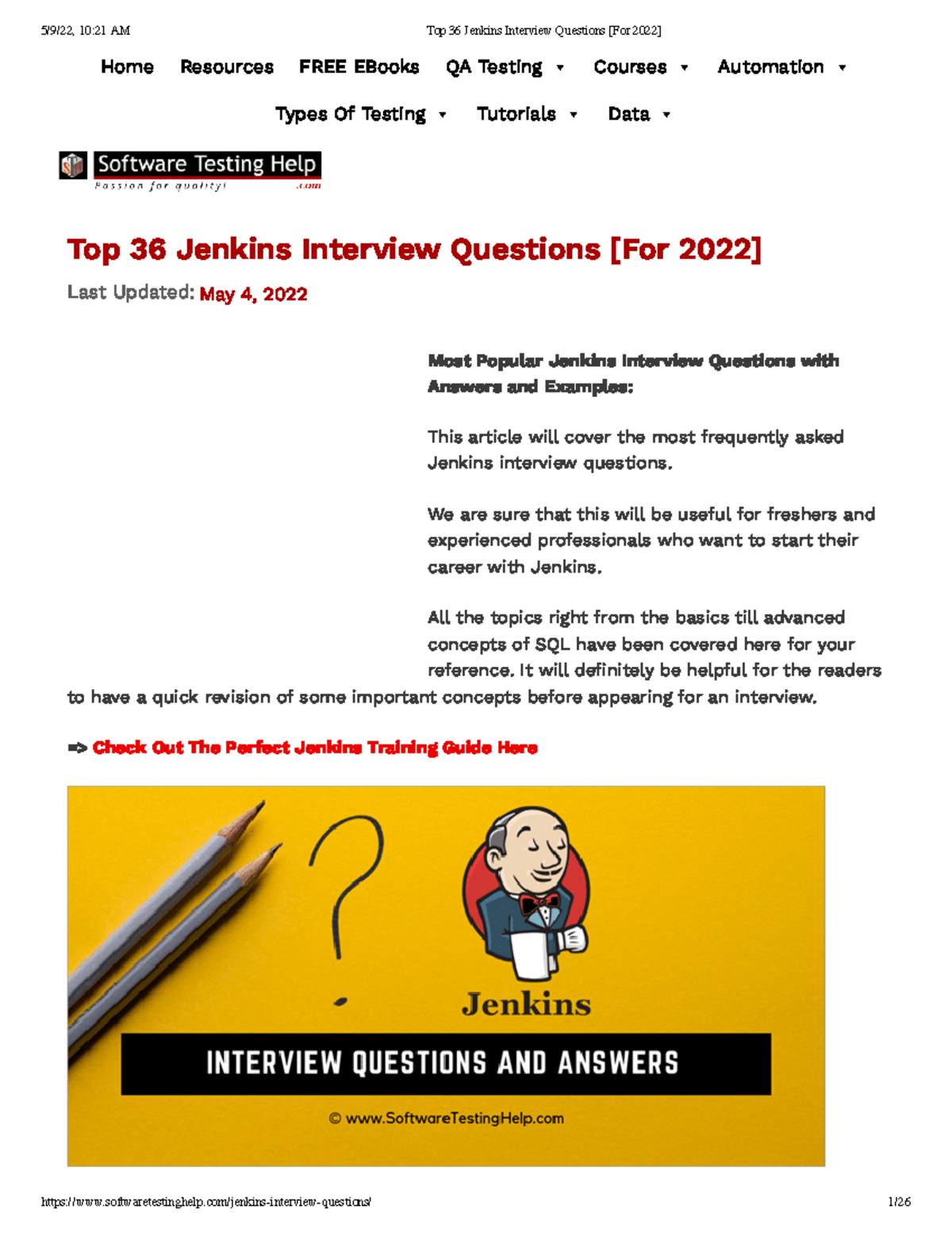 Top 36 Jenkins Interview Questions [for 2022] Last Updated Top 36 Jenkins Interview Questions