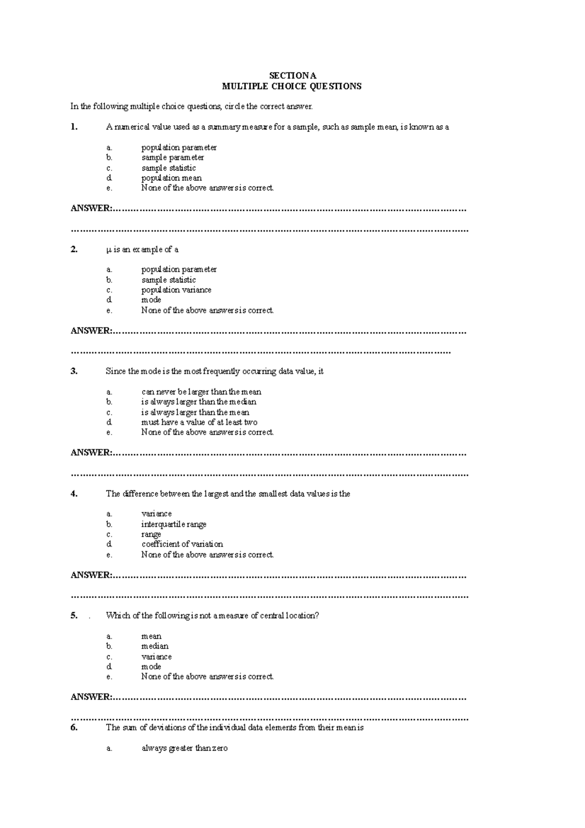 What Does A Multiple Choice Test Mean